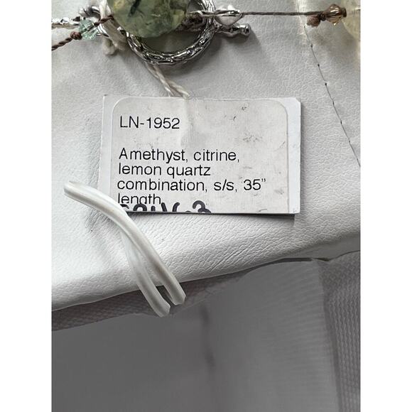 Margo Morrison GREEN, PURPLE AMETHYST, CITRINE, LEMON QUARTZ, Necklace New Other - Picture 14 of 16